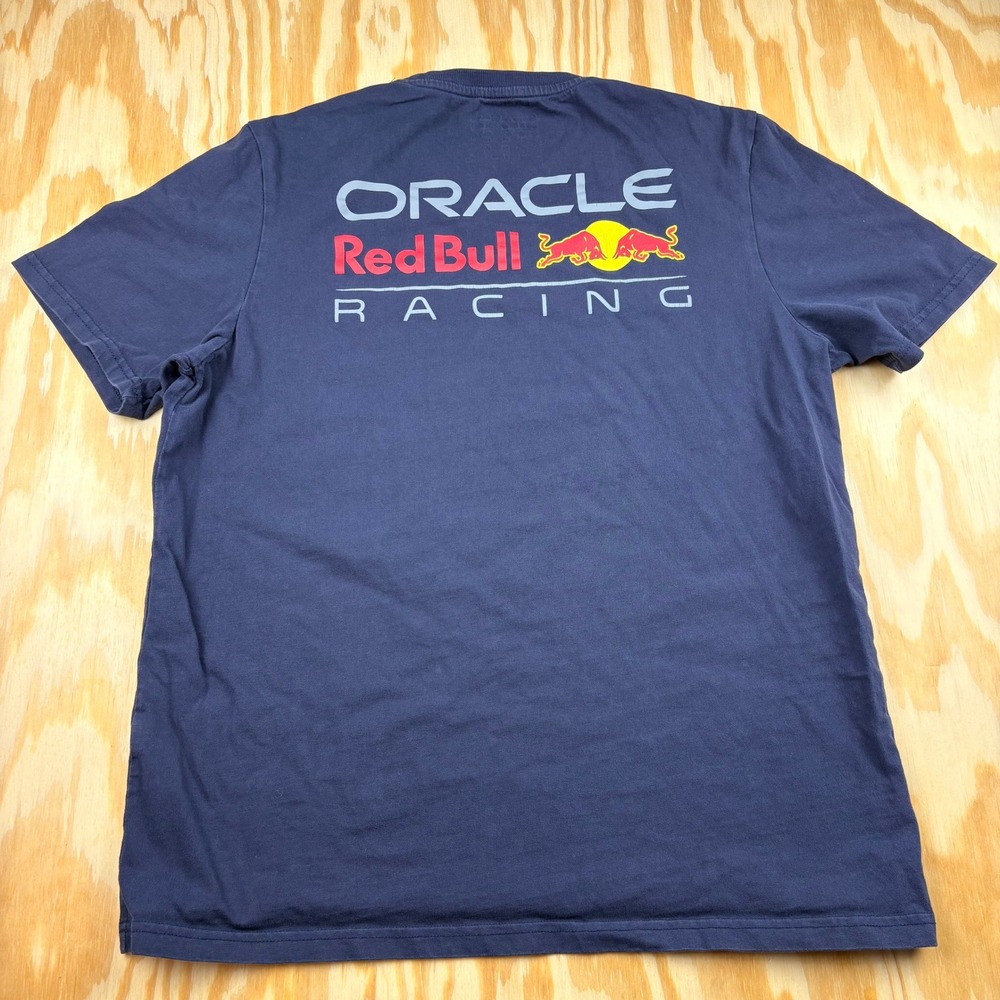 Oracle Red Bull Racing F1 Team Navy Blue Graphic T-Shirt Mens Large L